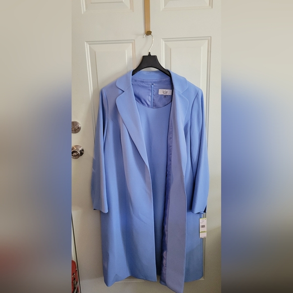 Le Suit Topper Jacket and Sheath Dress Suit - Picture 2 of 6